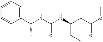 (R)-3-[3-[(R)-1-Phenylethyl]ureido]pentanoic acid methyl ester Struktur