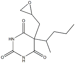 5-(Oxiranylmethyl)-5-(1-methylbutyl)barbituric acid Structure