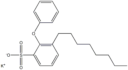 3-Octyl-2-phenoxybenzenesulfonic acid potassium salt Structure