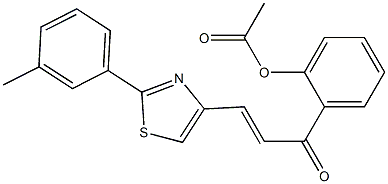 1-(2-Acetoxyphenyl)-3-[2-(3-methylphenyl)thiazol-4-yl]-2-propen-1-one Structure