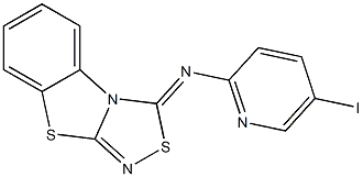 3-(5-Iodo-2-pyridinyl)imino[1,2,4]thiadiazolo[3,4-b]benzothiazole 结构式