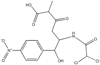 3-(2-Carboxypropionyl)-2-(dichloroacetylamino)-1-(4-nitrophenyl)-1-propanol Structure