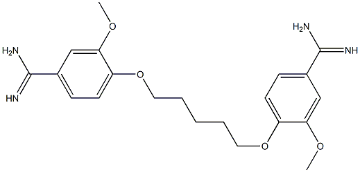 4,4'-[1,5-Pentanediylbis(oxy)]bis[3-methoxybenzamidine] Structure