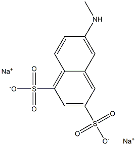 6-Methylamino-1,3-naphthalenedisulfonic acid disodium salt Structure