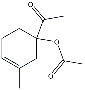 Acetic acid 1-acetyl-3-methyl-3-cyclohexenyl ester Struktur
