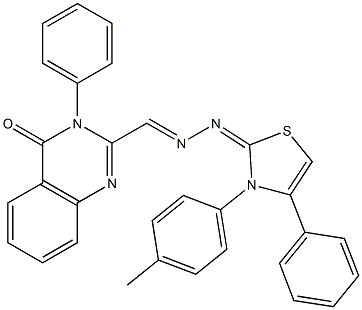 3-(Phenyl)-2-[2-[(2,3-dihydro-3-(p-methylphenyl)-4-phenylthiazole)-2-ylidene]hydrazonomethyl]quinazoline-4(3H)-one