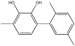 6-Methyl-3-(2,5-dimethylphenyl)benzene-1,2-diol Struktur