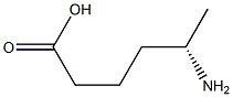 [S,(-)]-5-アミノヘキサン酸 化学構造式