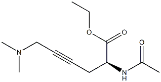[S,(+)]-2-(Acetylamino)-6-(dimethylamino)-4-hexynoic acid ethyl ester Structure