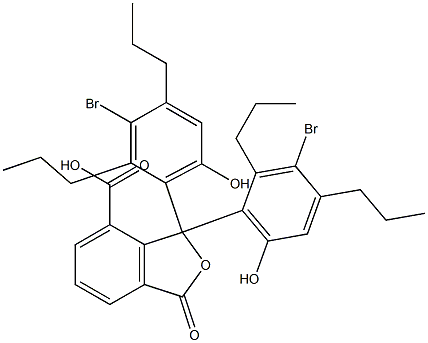 1,1-Bis(3-bromo-6-hydroxy-2,4-dipropylphenyl)-1,3-dihydro-3-oxoisobenzofuran-7-carboxylic acid Structure