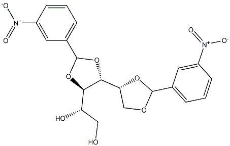 3-O,4-O:5-O,6-O-Bis(3-nitrobenzylidene)-D-glucitol Structure