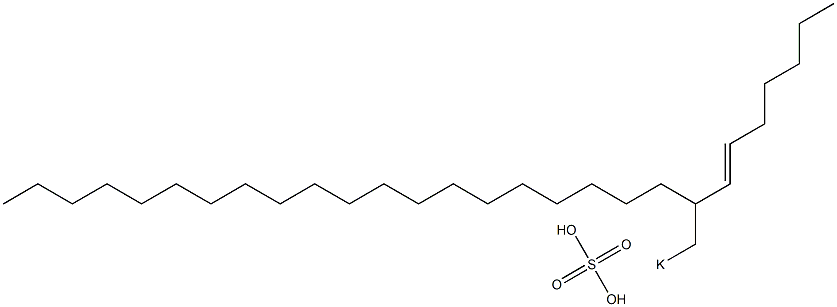 Sulfuric acid 2-(1-heptenyl)docosyl=potassium ester salt