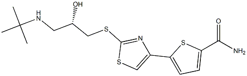 5-[2-[[(S)-3-[(1,1-Dimethylethyl)amino]-2-hydroxypropyl]thio]-4-thiazolyl]-2-thiophenecarboxamide Structure