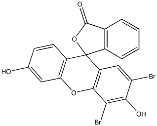2',4'-ジブロモ-3',6'-ジヒドロキシスピロ[イソベンゾフラン-1(3H),9'-[9H]キサンテン]-3-オン 化学構造式