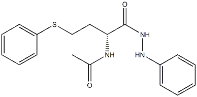 [R,(-)]-2-Acetylamino-4-(phenylthio)butyric acid 2-phenyl hydrazide 结构式
