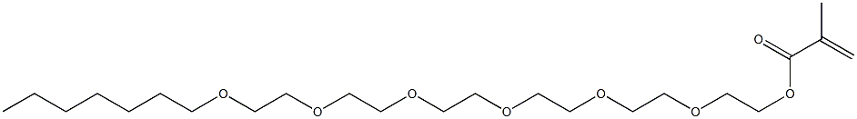 メタクリル酸(3,6,9,12,15,18-ヘキサオキサペンタコサン-1-イル) 化学構造式