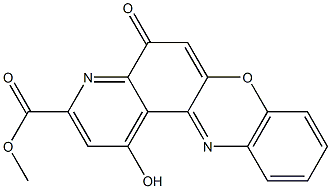 1-Hydroxy-5-oxo-5H-pyrido[3,2-a]phenoxazine-3-carboxylic acid methyl ester