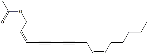 (2Z,9Z)-1-アセトキシ-2,9-ペンタデカジエン-4,6-ジイン 化学構造式