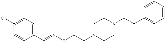 (E)-4-クロロベンズアルデヒドO-[2-(4-フェネチル-1-ピペラジニル)エチル]オキシム 化学構造式