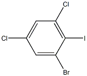 2-ブロモ-4,6-ジクロロ-1-ヨードベンゼン 化学構造式