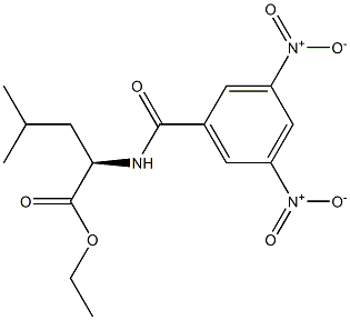 N-(3,5-ジニトロベンゾイル)-D-ロイシンエチル 化学構造式