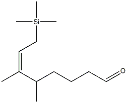 (6Z)-5,6-ジメチル-8-(トリメチルシリル)-6-オクテン-1-アール 化学構造式