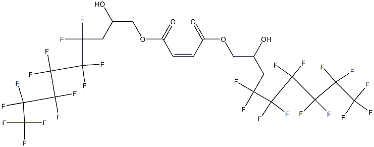 Maleic acid bis[2-hydroxy-3-(tridecafluorohexyl)propyl] ester Structure