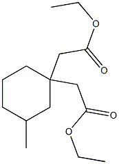 3-Methyl-1,1-cyclohexanediacetic acid diethyl ester Structure