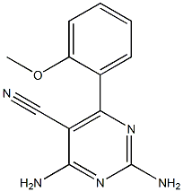 2,4-Diamino-6-(2-methoxyphenyl)pyrimidine-5-carbonitrile Structure