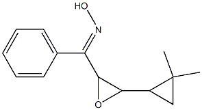 (E)-[3-(2,2-Dimethylcyclopropyl)oxiranyl]phenyl ketone oxime Struktur