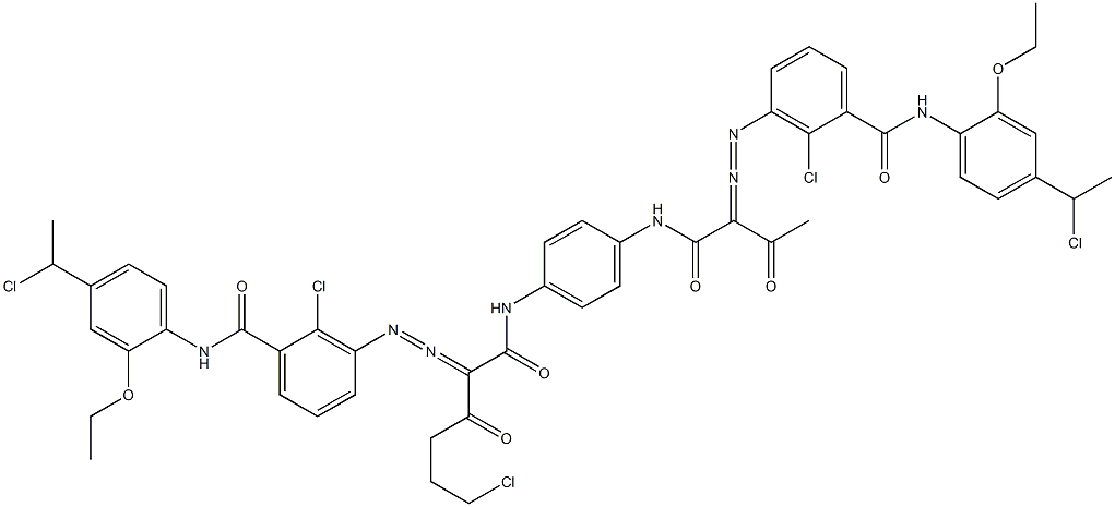  3,3'-[2-(2-Chloroethyl)-1,4-phenylenebis[iminocarbonyl(acetylmethylene)azo]]bis[N-[4-(1-chloroethyl)-2-ethoxyphenyl]-2-chlorobenzamide]