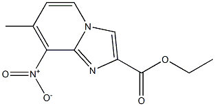 7-メチル-8-ニトロイミダゾ[1,2-a]ピリジン-2-カルボン酸エチル 化学構造式