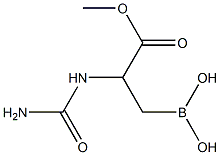 3-Dihydroxyboryl-2-ureidopropionic acid methyl ester Structure