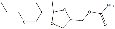 Carbamic acid [2-methyl-2-(1-methyl-2-propylthioethyl)-1,3-dioxolan-4-yl]methyl ester Structure