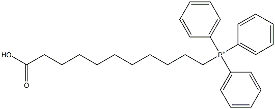 (10-カルボキシデシル)トリフェニルホスホニウム 化学構造式