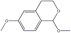 6-Methoxy-1-methoxy-3,4-dihydro-1H-2-benzopyran Struktur