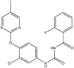 1-(2-Fluorobenzoyl)-3-[4-[(5-iodo-2-pyrimidinyl)oxy]-3-chlorophenyl]urea Structure