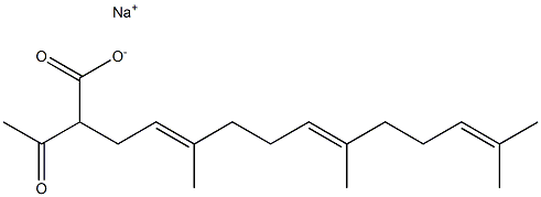 2-Acetyl-5,9,13-trimethyl-4,8,12-tetradecatrienoic acid sodium salt