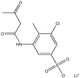 5-(Acetoacetylamino)-3-chloro-4-methylbenzenesulfonic acid lithium salt 结构式