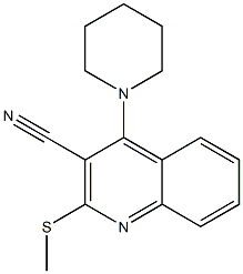4-(1-Piperidinyl)-2-(methylthio)quinoline-3-carbonitrile