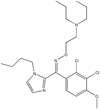 (E)-(2,3-Dichloro-4-methoxyphenyl) (1-butyl-1H-imidazol-2-yl) ketone O-(2-dipropylaminoethyl)oxime Struktur