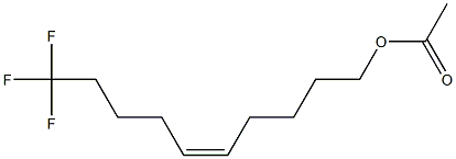 (Z)-10,10,10-Trifluoro-5-decen-1-ol acetate Structure