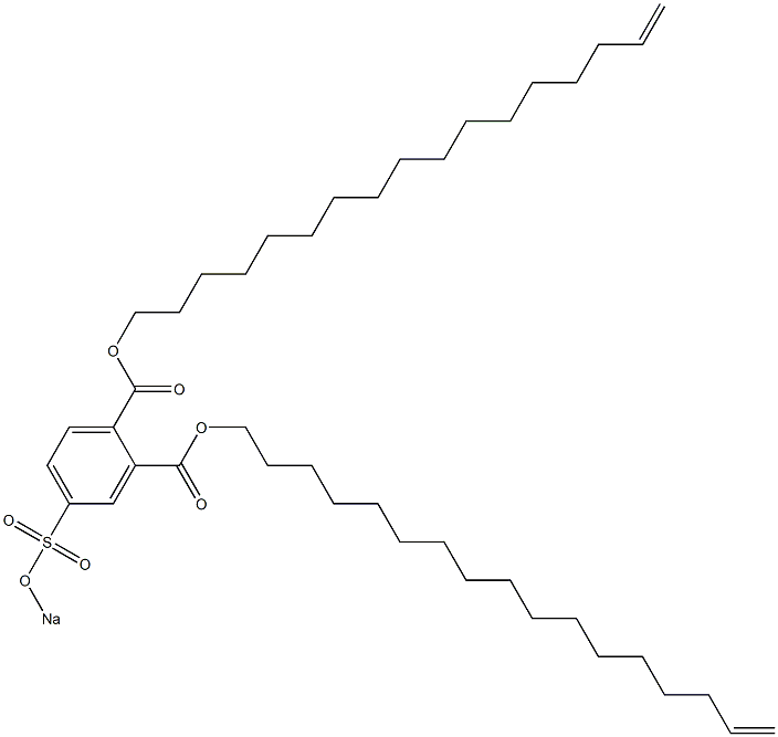 4-(Sodiosulfo)phthalic acid di(16-heptadecenyl) ester 结构式