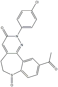 10-Acetyl-2-(4-chlorophenyl)-5,6-dihydro[1]benzothiepino[5,4-c]pyridazin-3(2H)-one 7-oxide
