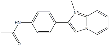 2-[4-Acetylaminophenyl]-1-methylimidazo[1,2-a]pyridin-1-ium