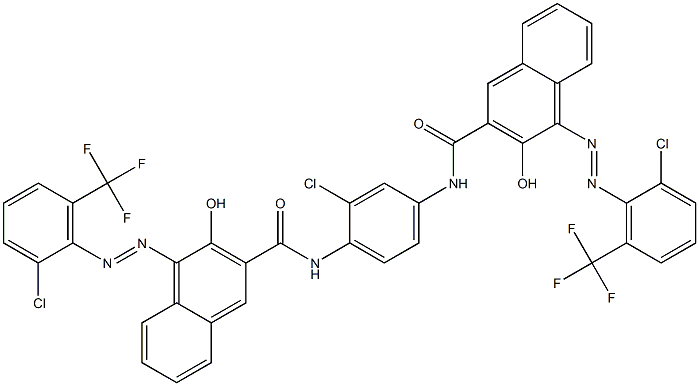 1,4-Bis[1-[[2-chloro-6-(trifluoromethyl)phenyl]azo]-2-hydroxy-3-naphthoylamino]-2-chlorobenzene