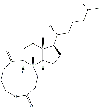 4-オキサ-5,10-セココレスタ-10(19)-エン-5-オン 化学構造式