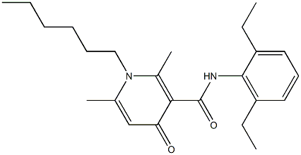 1-Hexyl-1,4-dihydro-2,6-dimethyl-N-(2,6-diethylphenyl)-4-oxopyridine-3-carboxamide