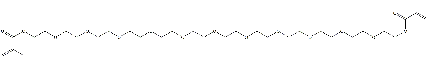 Dimethacrylic acid 3,6,9,12,15,18,21,24,27,30,33-undecaoxapentatriacontane-1,35-diyl ester Structure