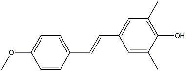 4-[(E)-2-(4-Methoxyphenyl)ethenyl]-2,6-dimethylphenol 结构式